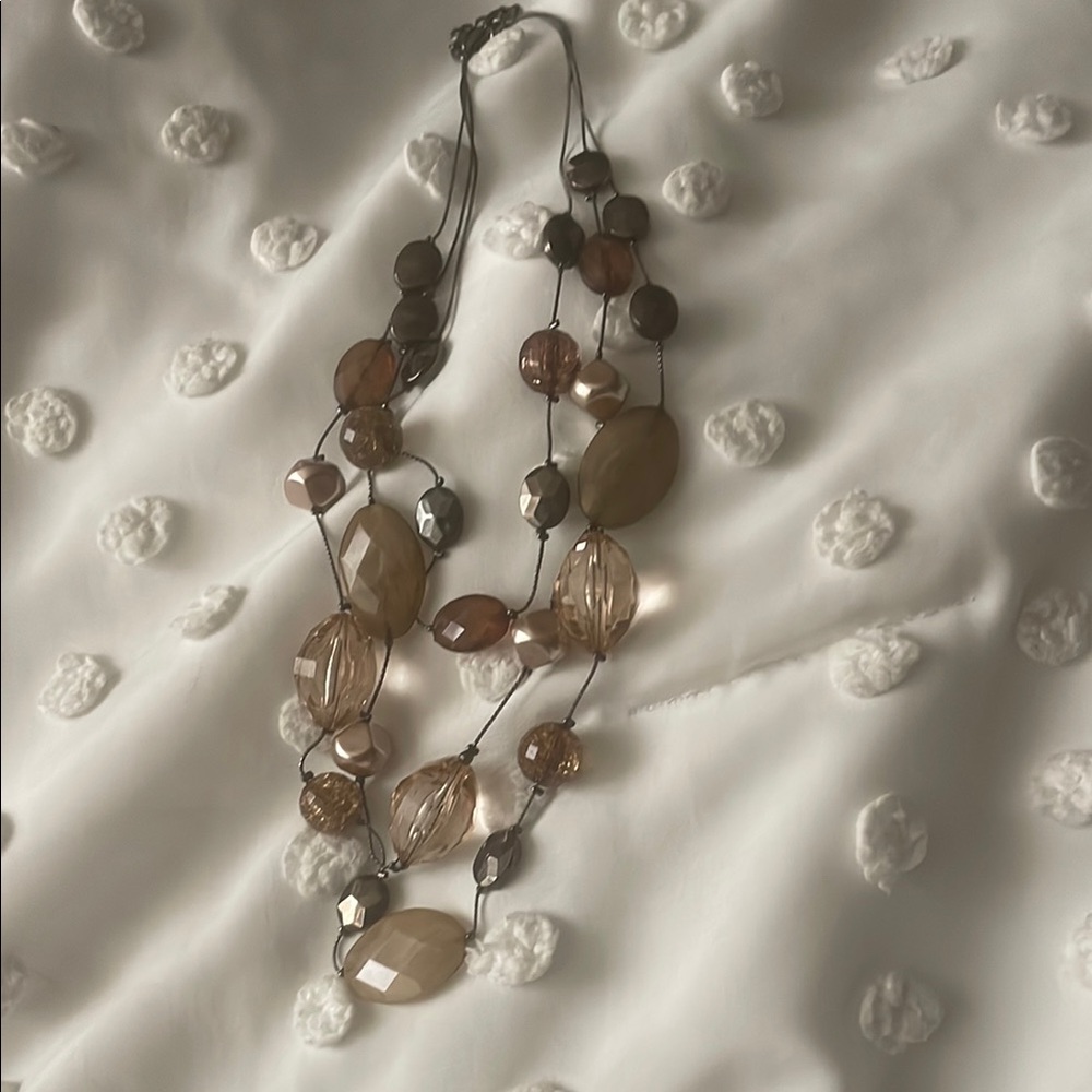 Elegant Multi-Strand Beaded Necklace